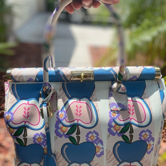 Top Handle Structured Leather Handbag - Picture 1 of 10